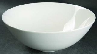 Crate & Barrel Elements Soup/Cereal Bowl, Fine China Dinnerware   All White,Roll