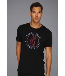 John Varvatos Circle Peace Sign Graphic Tee Mens T Shirt (Black)