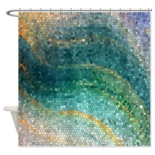  Distant Shores Wavy Mosaic Shower Curtain  Use code FREECART at Checkout