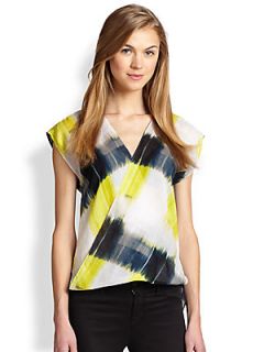 Bailey 44 Singapore Printed Cotton Crossover Top  