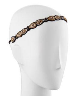 Black Crystal Petal Headwrap