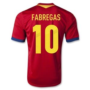 adidas Spain 2013 FABREGAS Home Soccer Jersey