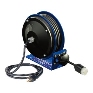 Coxreels Compact Power Cord Reel   30 Ft., With Quad Receptacle, Model PC10 