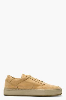 Common Projects Tan Nubuck Low_top Basketball Sneakers