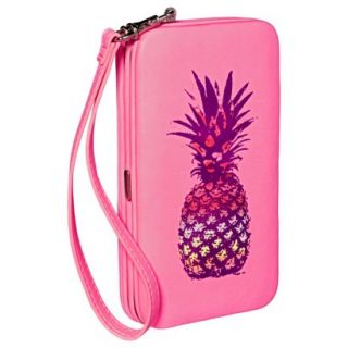 Merona Pineapple Phone Case Wallet with Removable Wristlet Strap   Pink
