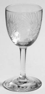 Reizart Pine Cordial Glass   Stem 968, Gray Cut Pine Branch