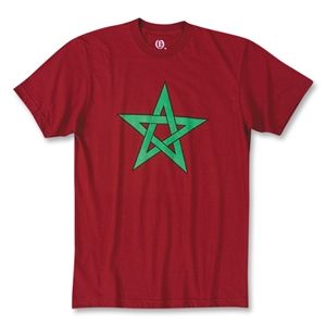 Objectivo Moroccan Flag Soccer T Shirt (Maroon)