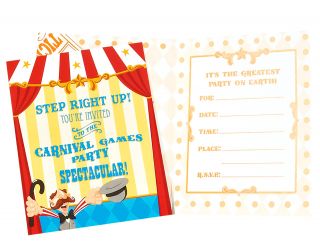 Carnival Games Invitations
