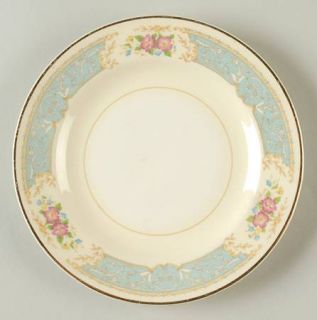 Edwin Knowles Kno101 Bread & Butter Plate, Fine China Dinnerware   Blue Border,