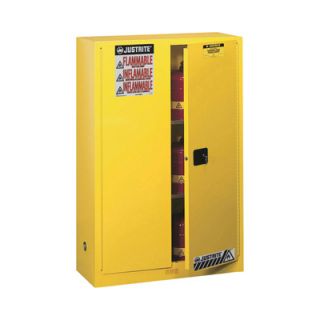 Justrite Safety Cabinet   45 Gallon, Manual Close, Sure Grip EX, Model# 894500