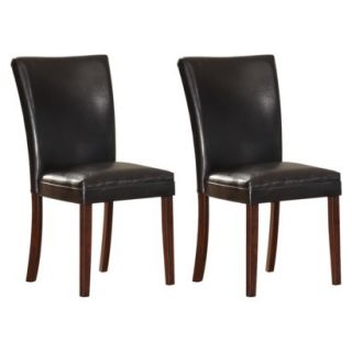 Dining Chair 2 Piece Morton Parson Chairs   Red Brown (Cherry)