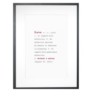 Checkerboard Ltd The Definition of Love Personalized Framed Wall Decor   18W x