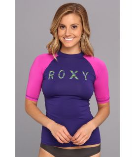 Roxy Perfect Stripe S/S Surf Shirt Womens Swimwear (Purple)