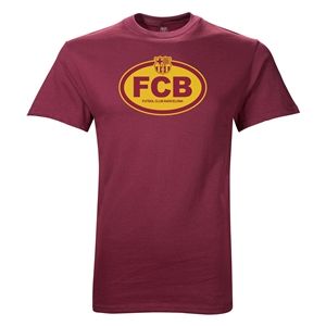 Euro 2012   FC Barcelona FCB Logo T Shirt (Maroon)