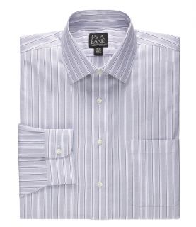 Traveler Tailored Fit End on End Stripe Spread Colllar Dress Shirt JoS. A. Bank