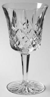 Unknown Crystal Unk6800 Water Goblet   Clear,Cut,Crisscross&Vertical