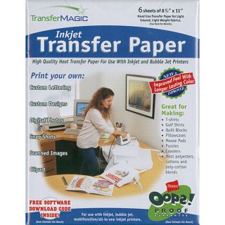 Transfer Magic High resolution Inkjet Transfer Paper (pack Of Six)