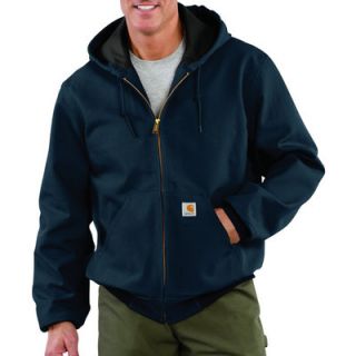 Carhartt Duck Active Jacket   Thermal Lined, Navy, 2XL, Model# J131