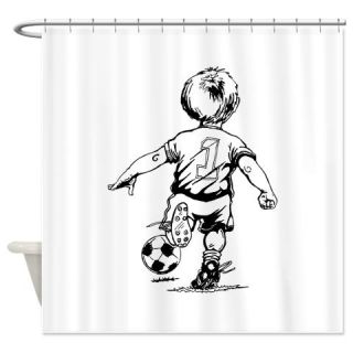  Little Soccer Player Shower Curtain  Use code FREECART at Checkout