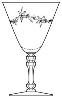 Tiffin Franciscan Royal Cadence Water Goblet   Stem #17651