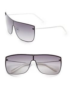Jean Marie Metal Shield Sunglasses   White