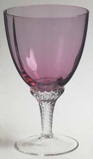 George Borgfeldt Lisa Cranberry/Optic Water Goblet   Cranberry Optic Bowl,Clear