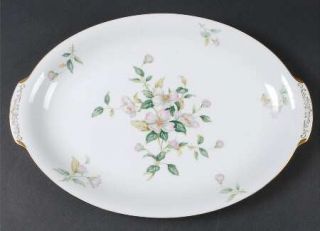 Sango Apple Blossom (Fine China, Rim Shape) 16 Oval Serving Platter, Fine China