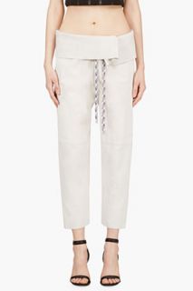 Rag And Bone Grey Suede Cinched Bangkok Trousers