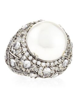 Pearl Bead Silver Ring