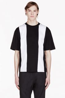 Diesel Black And White Stripe Mayno T_shirt