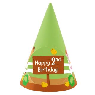 Barnyard 2nd Birthday Cone Hats