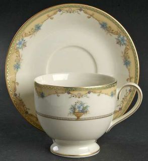 Mikasa Imperial Bouquet Footed Cup & Saucer Set, Fine China Dinnerware   Esquire