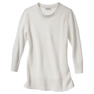 Merona Womens Textured 3/4 Sleeve Sweater   Cream   L