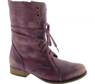 Womens Steve Madden Troopa   Purple Leather Boots