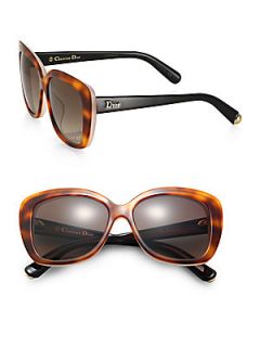 Dior Oversized Square Frosted Sunglasses   Havana