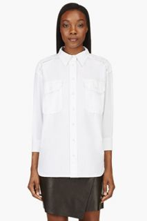 Nlst White Cropped_sleeve Officers Shirt