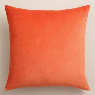 Koi Orange Velvet Throw Pillows   World Market