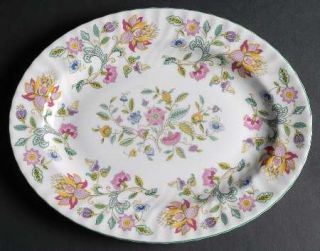 Minton Haddon Hall 13 Oval Serving Platter, Fine China Dinnerware   Chintz Flor