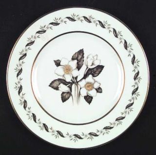 Royal Worcester Bernina Dinner Plate, Fine China Dinnerware   White Flowers,Pink