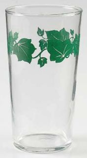 Federal Glass  Southern Ivy 9 Oz Flat Tumbler   Clear, Dark Green Ivy Decal, No