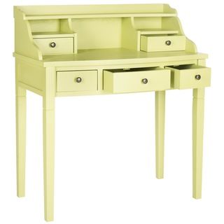 Safavieh Landon Avacado Green Writing Desk (Avocado greenMaterials Pine wood and MDFDimensions 40.5 inches high x 36.2 inches wide x 19.1 inches deepThis product will ship to you in 1 box.Assembly required )