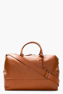 Want Les Essentiels De La Vie Cognac Leather Douglas Duffle Bag