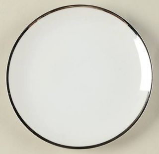 Royal Song Simplicity Salad Plate, Fine China Dinnerware   White, Coupe, Platinu