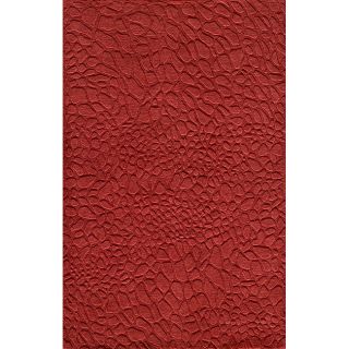 Hand loomed Loft Stones Red Wool Rug (2 X 3)