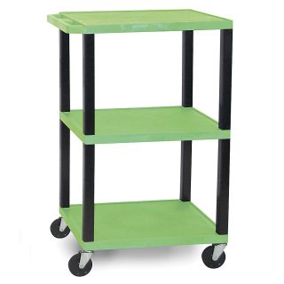 H. Wilson Tuffy Green Utility Cart   3 Shelves   42 1/2H   3 Shelves; With Electric