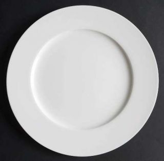 Ciroa Simplus Dinner Plate, Fine China Dinnerware   All White,Undecorated,Rim,Sm