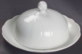 Mikasa Magnolia Round Covered Butter, Fine China Dinnerware   Spring Line,Laslo,