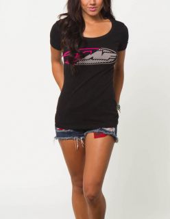 The Split Womens Tee Black In Sizes X Large, Medium, Large, Small, X Small