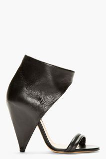 Iro Black Leather High_top Heels