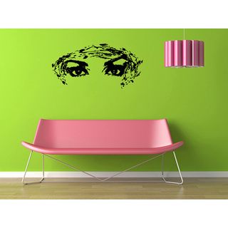 Girls Eyes Vinyl Wall Gecal (Glossy blackEasy to applyDimensions 25 inches wide x 35 inches long )